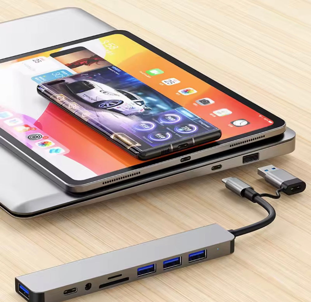 Hub USB-C 8-en-2 – Transformez votre ordinateur en machine complète