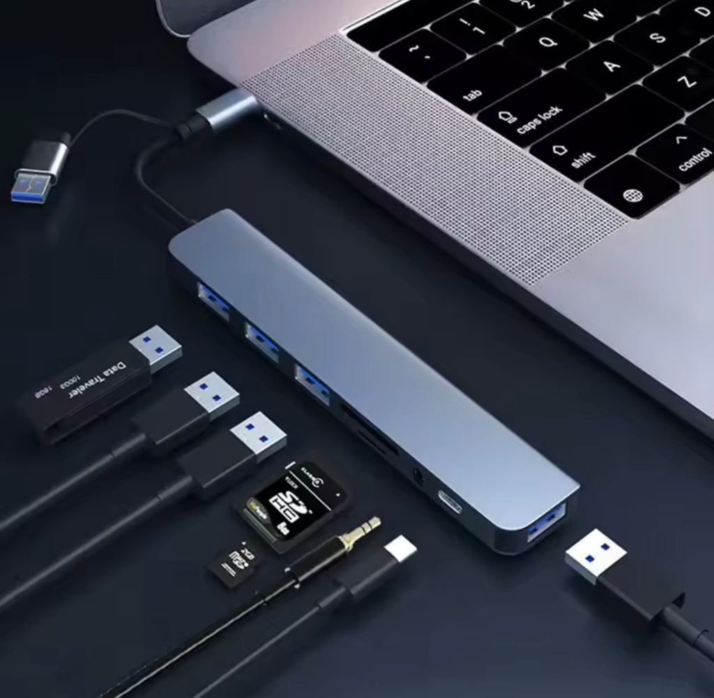 Hub USB-C 8-en-2 – Transformez votre ordinateur en machine complète